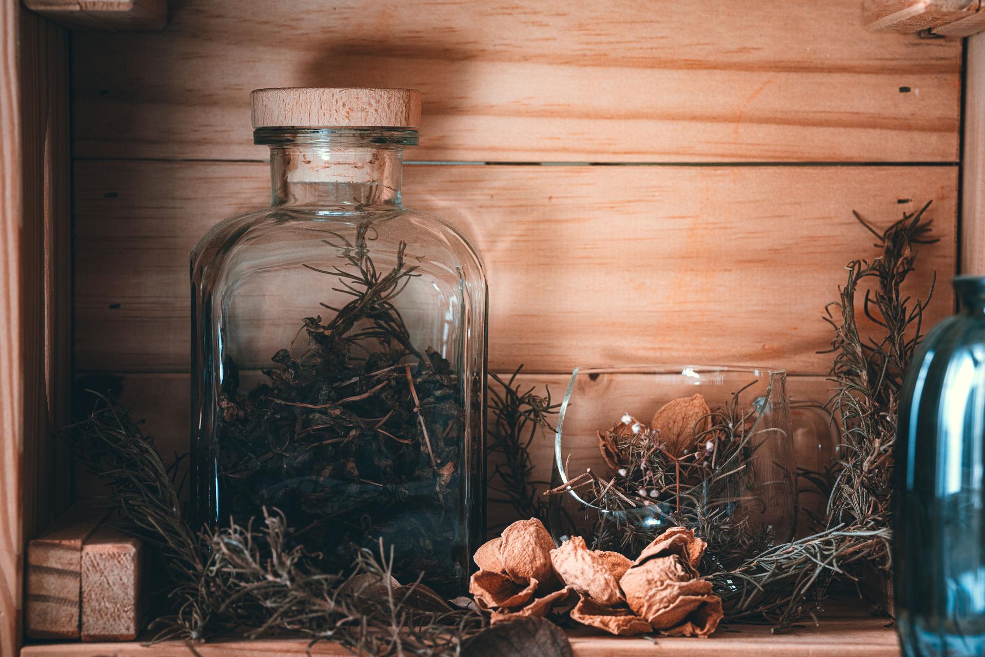 Rustic Herbs in Glass Harmony